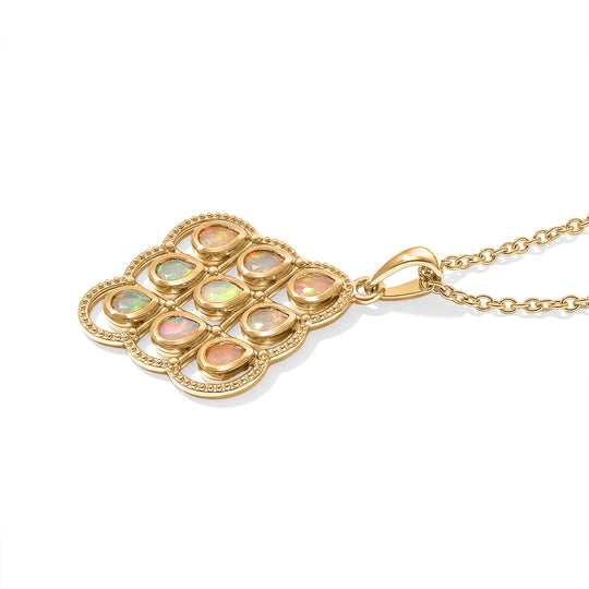 EVER TRUE AA Natürlicher, äthiopischer Welo Opal Anhänger mit Kette, ca. 50 cm ca. 0.80 ct
