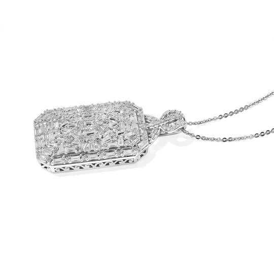 D'Joy Moissanit Schmuckset ca. 50 cm 925 Silber Rhodiniert ca. 3,99 ct.