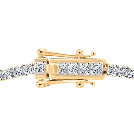 LUXURIANT DIAMOND- Labor Diamant 19cm Armband (VS) und Ring (SI) in 585 Gelbgold