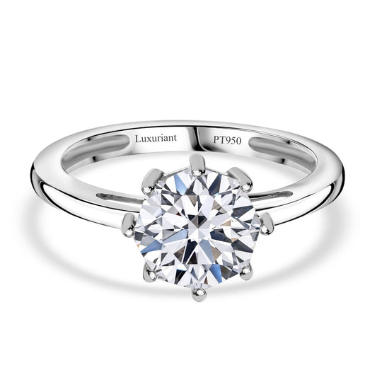 LUXURIANT DIAMOND- SGL zertifizierter VS-EF Labor Diamant-Anhänger Ring und Ohrringe 950 Platin