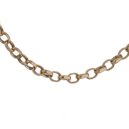 Ovale Erbskette, ca. 50 cm, 375 Gelbgold ca. 3,21g