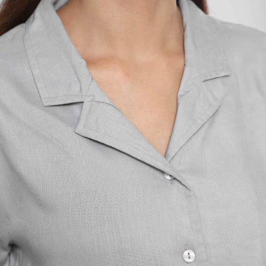Einfarbiges Kurzarm-Top mit Knopfleiste, M, Orange