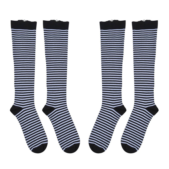 2er-Set Reißverschluss-Socken aus Spandex und Nylon, 38cm Länge, S/M, Schwarz-Weiß