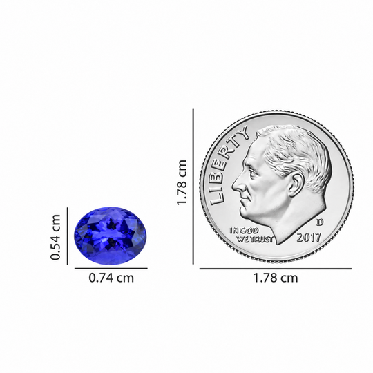 Tanzanite Oval 7.5x5.5 Faceted Cut 4A 1.00 ct