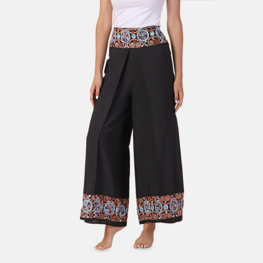LA MAREY - bedruckte Sommerhose, violett, 38-42