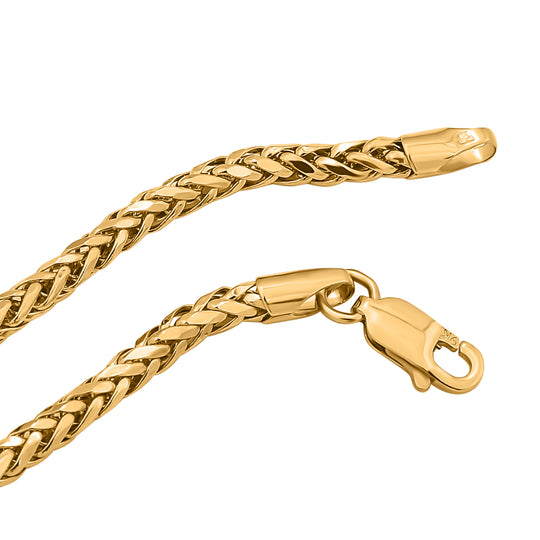 Italienische Spiga Halskette, ca. 90 cm, 375 Gelbgold ca. 9,78g