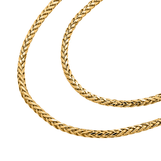 Italienische Spiga Halskette, ca. 90 cm, 375 Gelbgold ca. 9,78g