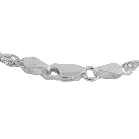 Italienische Figaro Armband ca. 19 cm 925 Silber