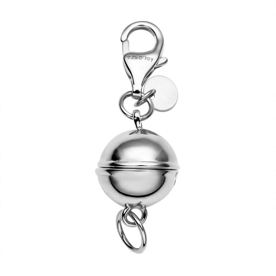 3er Set - Magnetverschluss Rundform, mit Karabinerverschluss, 925 Silber rhodiniert, rosévergoldet, vergoldet ca. 3,00g