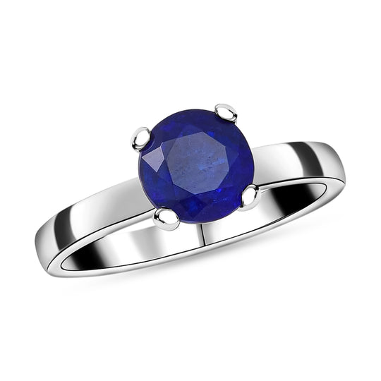 AA Blauer Spinell Ring, 925 Silber platiniert ca. 1.64 ct