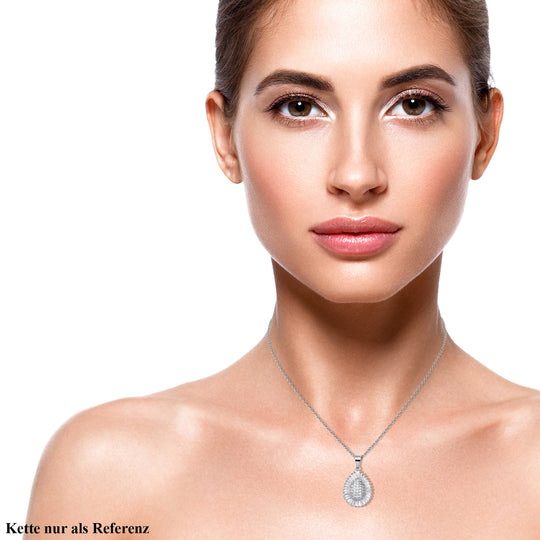 Lustro Stella - weißer Zirkonia-Anhänger, 925 Silber rhodiniert ca. 2,79 ct