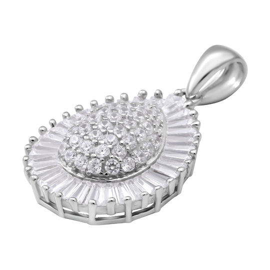 Lustro Stella - weißer Zirkonia-Anhänger, 925 Silber rhodiniert ca. 2,79 ct