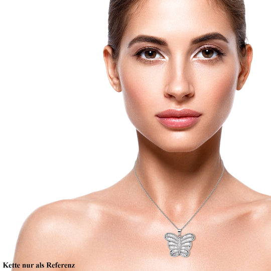 Lustro Stella - weißer Zirkonia-Anhänger, 925 Silber rhodiniert ca. 7.59 ct
