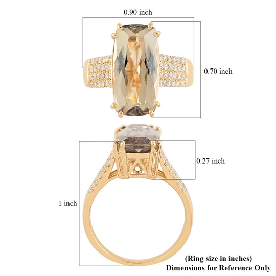 ILIANA - AAA Turkizit und weißer Diamant-Ring, zertifiziert und geprüft, 750 Gold ca. 6.13 ct