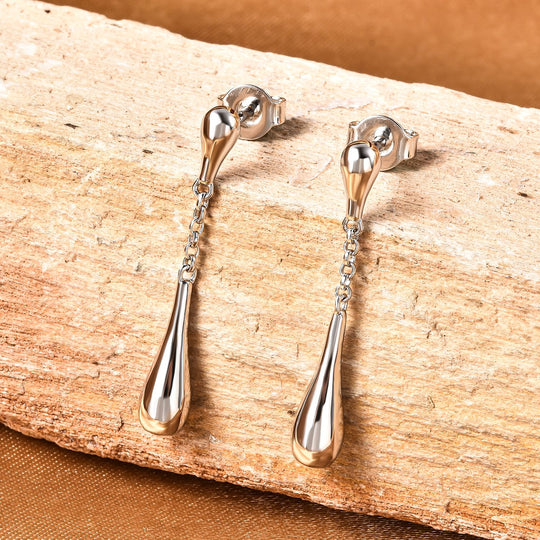 Lucy Q Drip Kollektion - Tropfen-Ohrringe, 925 Silber rhodiniert