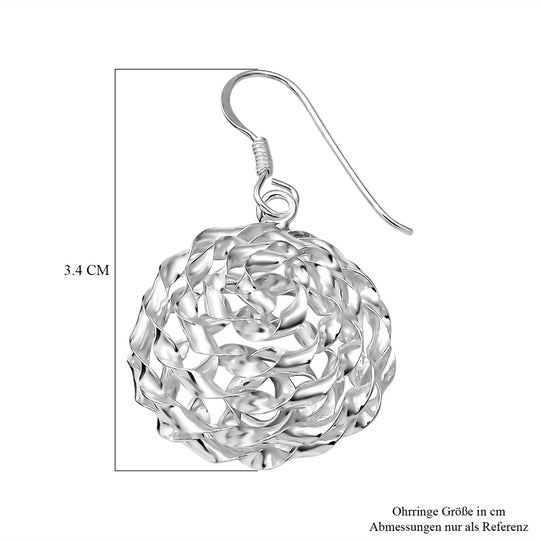 Versilberte Ohrringe, 925 Silber ca. 6,10g