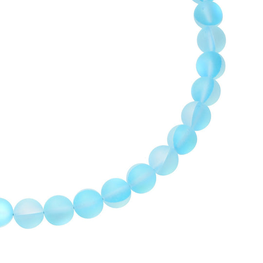 Grüne Kristall Halskette, ca. 50 cm, silberfarben