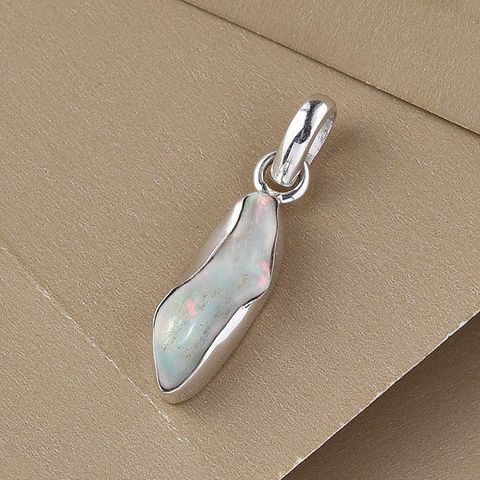 Natürlicher, äthiopischer Welo Opal-Anhänger, 925 Silber ca. 4,68 ct