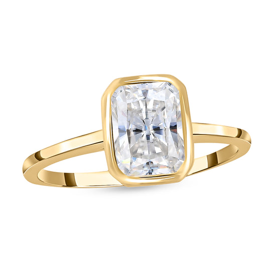 LUSTRO STELLA - Zirkonia Ring 925 Silber vergoldet ca. 2,75 ct