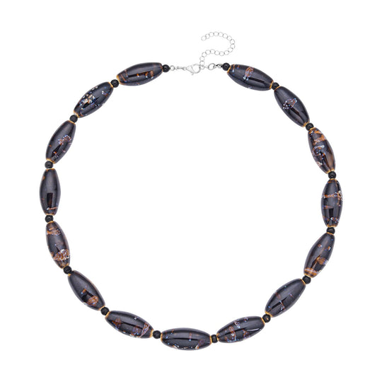 Keramik-Halskette, 60 cm, silberfarben 756.00 ct