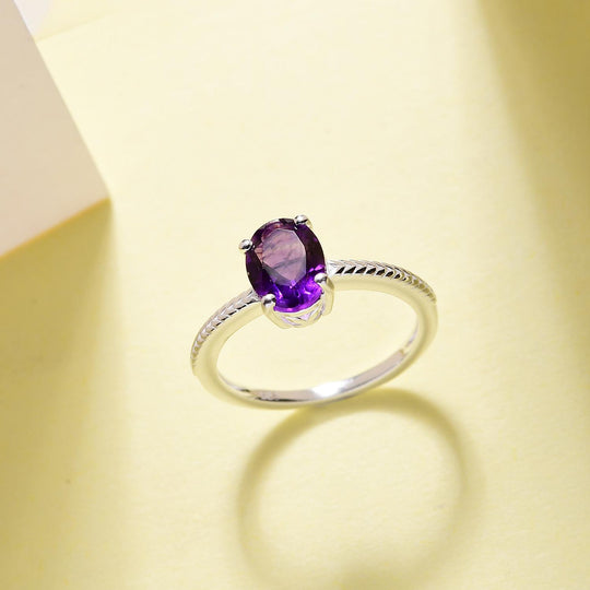 Afrikanischer Amethyst-Ring, 925 Silber ca. 1,10 ct