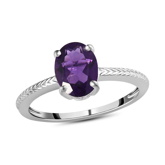 Afrikanischer Amethyst-Ring, 925 Silber ca. 1,10 ct