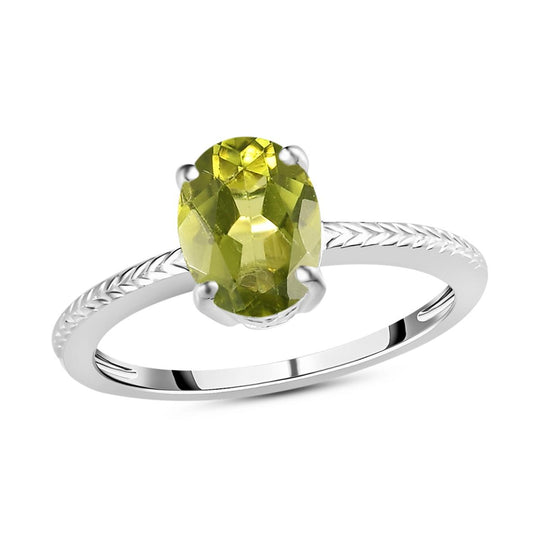 Peridot-Ring, 925 Silber ca. 1,28 ct