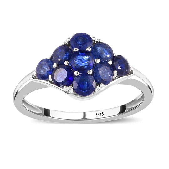 Masoala Saphir (Fissure gefüllt)-Ring, 925 Silber platiniert ca. 1.69 ct
