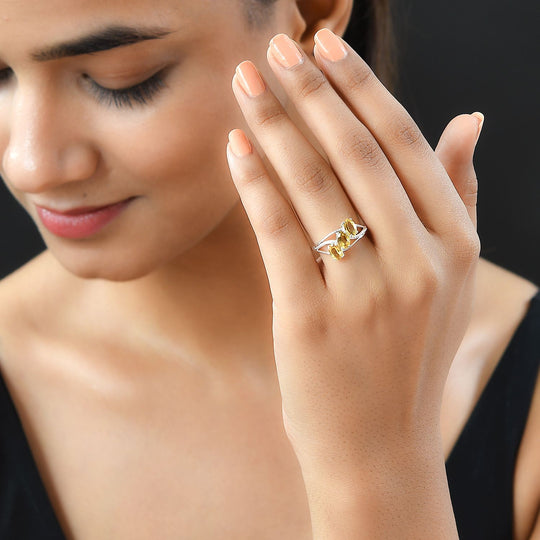 Citrin Ring, 925 Silber ca. 1,32 ct