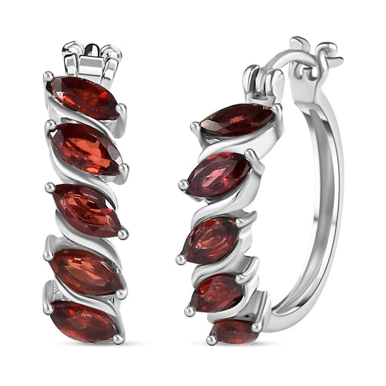 Citrin Ohrringe, Edelstahl - 2,11 ct.