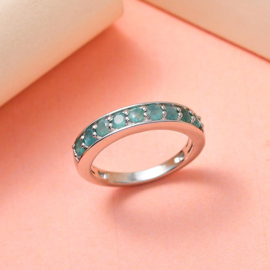 Grandidierit-Ring, 925 Silber platiniert ca. 0.76 ct