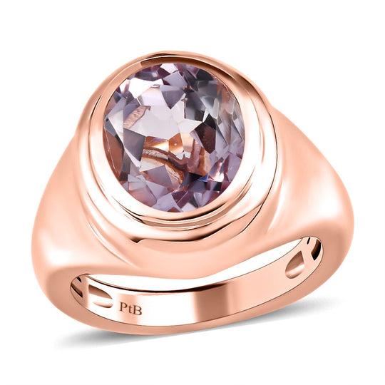 Rosa Amethyst Ring, rosévergoldet (Größe 20.00), ca. 3.25 ct