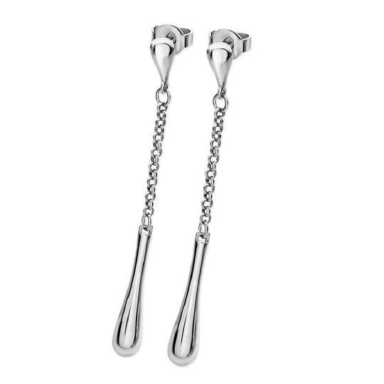 Lucy Q Drip Kollektion - Tropfen-Ohrringe, 925 Silber rhodiniert