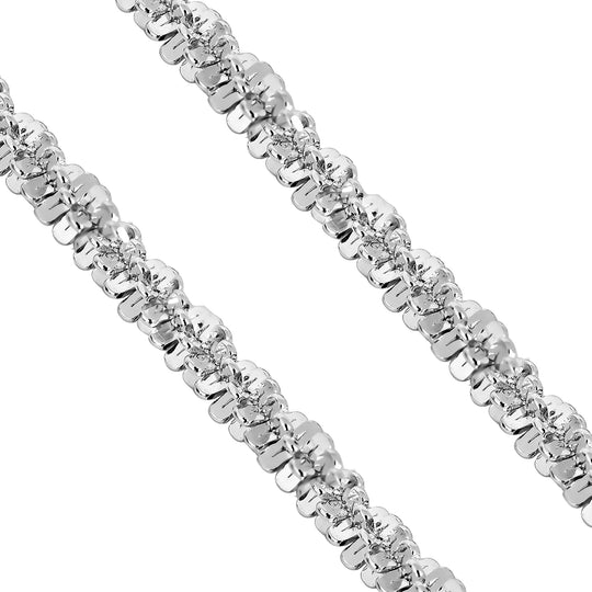 Italienische Funkelkette, ca. 56 cm, 925 Silber ca. 14,30g
