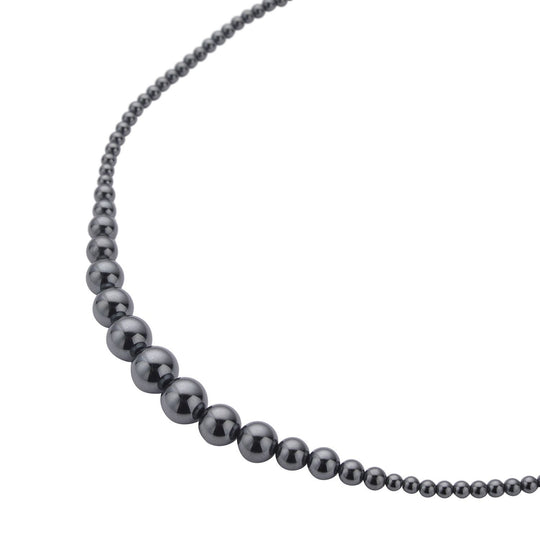 Hämatit Halskette, 50 cm, silberfarben ca. 325.00 ct