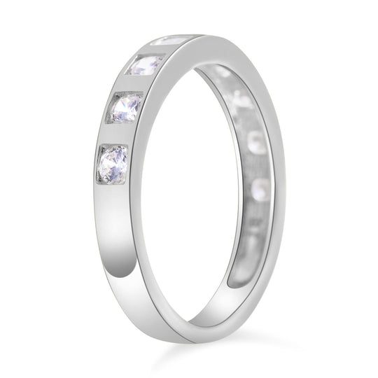 Lustro Stella - Weißer Zirkonia-Ring, 925 Silber vergoldet (Größe 20.00) ca. 0.60 ct