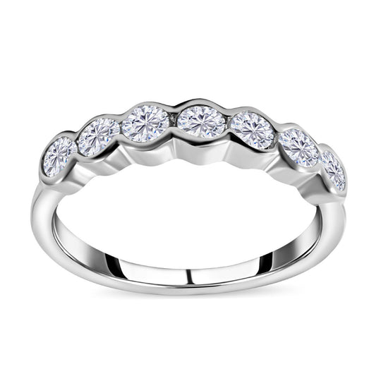 Lustro Stella - Weißer Zirkonia-Ring, 925 Silber (Größe 19.00) ca. 0.32 ct
