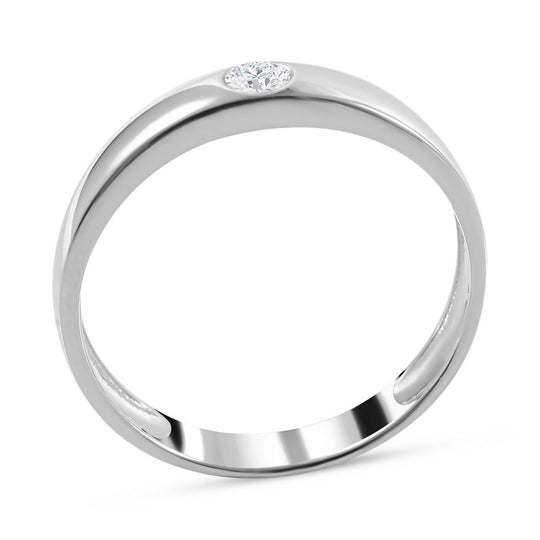 Lustro Stella - Weißer Zirkonia-Ring, 925 Silber rhodiniert ca. 0,30 ct