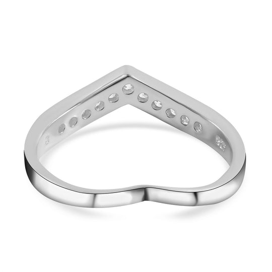 Lustro Stella - Weißer Zirkonia-Ring, 925 Silber rhodiniert ca. 0,18 ct
