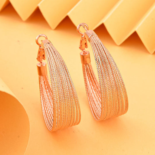 Designer inspirierte Creolen, goldfarben