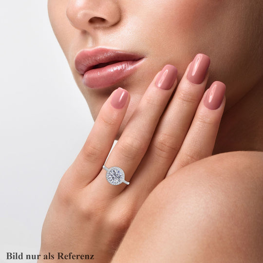 Lustro Stella - Weißer Zirkonia Ring, 925 Silber platiniert ca. 3.65 ct
