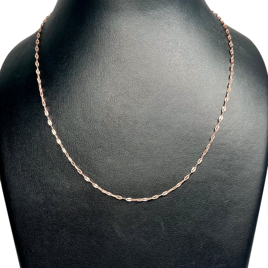 Stern-Kette, ca. 50 cm, 925 Silber rosévergoldet, ca. 2,80g