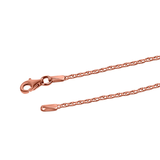 Marinerkette, ca. 60 cm, 925 Silber rosévergoldet