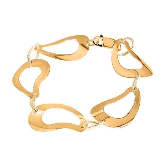 Designer Armband, 925 Silber vergoldet ca. 20 cm
