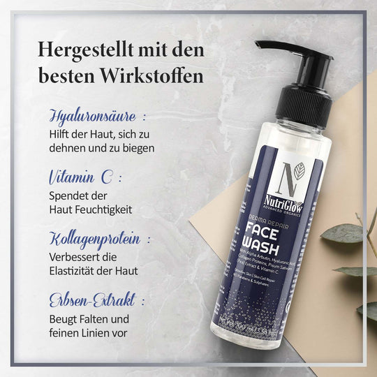 Nutriglow Advanced Organics: Bio-Hautreparatur, Gesichtswaschmittel für strahlendes Aussehen der Haut 100ml