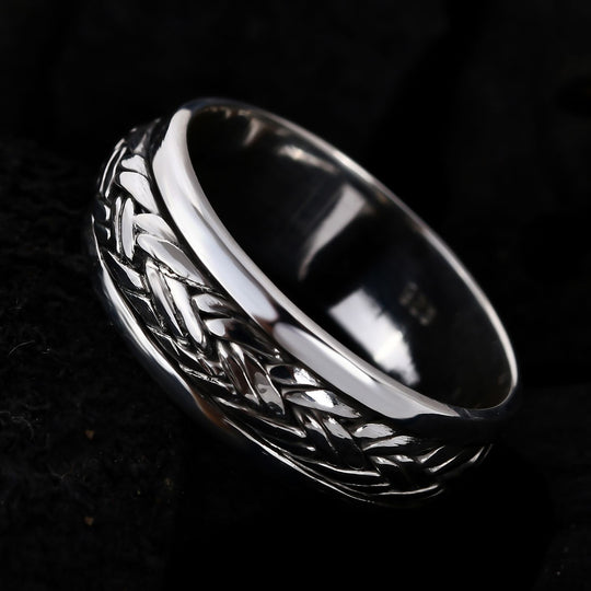 Royal Bali Kollektion - handgearbeiteter Spinning Ring, 925 Silber, ca. 5,73g