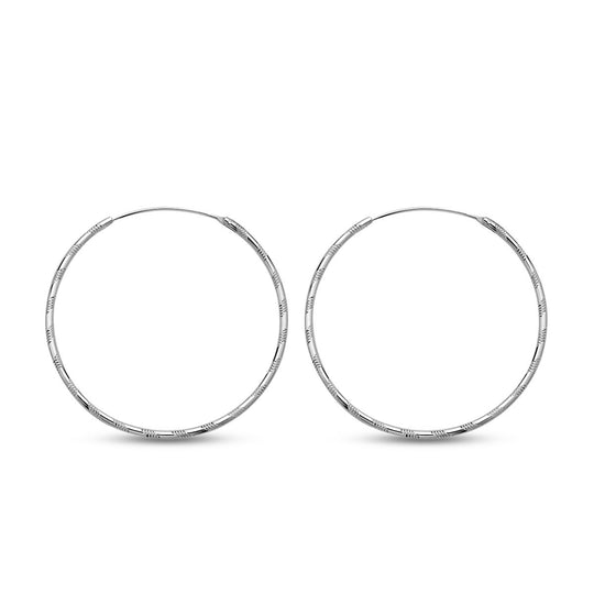 Creolen Ohrringe, 925 Silber rhodiniert, ca. 4,30g