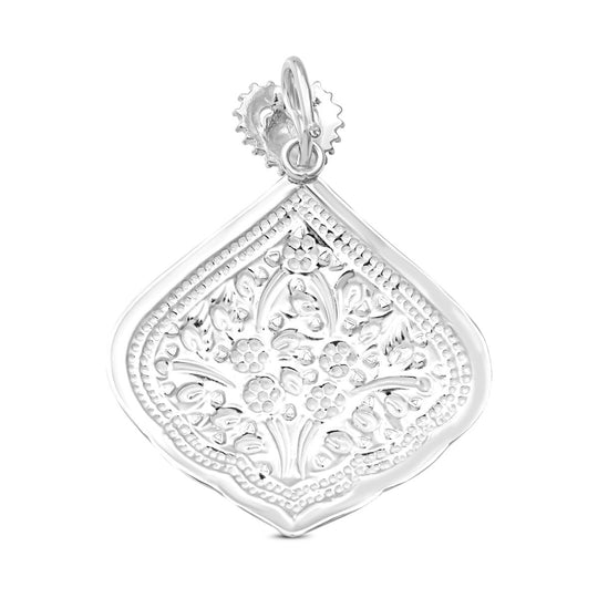 Anhänger mit Blumenmuster, 925 Silber rhodiniert, ca. 9,70g