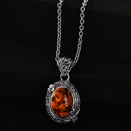 Royal Bali - Bernstein Anhänger, 925 Silber ca. 3.50 ct