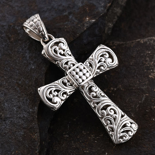 Royal Bali Kollektion - Kreuz Anhänger, 925 Silber, ca. 5,50g